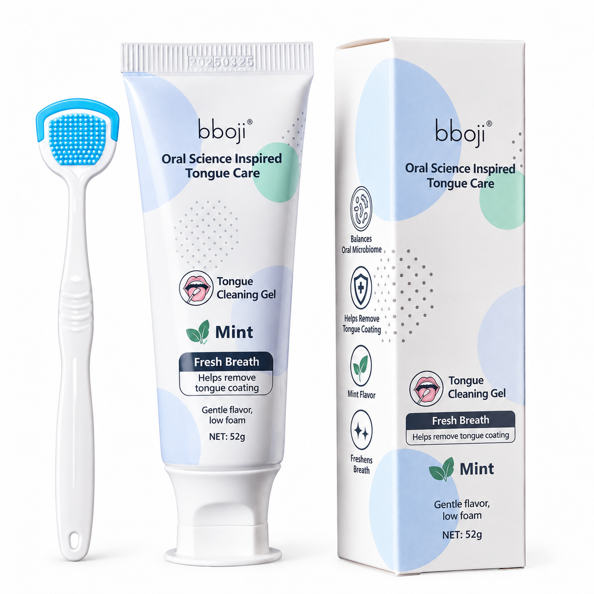 Tongue Cleaning Gel with Scraper for Fresh Breath – bboji Oral Care