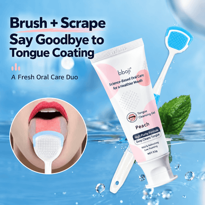 Tongue Cleaning Gel with Scraper for Fresh Breath – bboji Oral Care