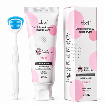 Tongue Cleaning Gel with Scraper for Fresh Breath – bboji Oral Care