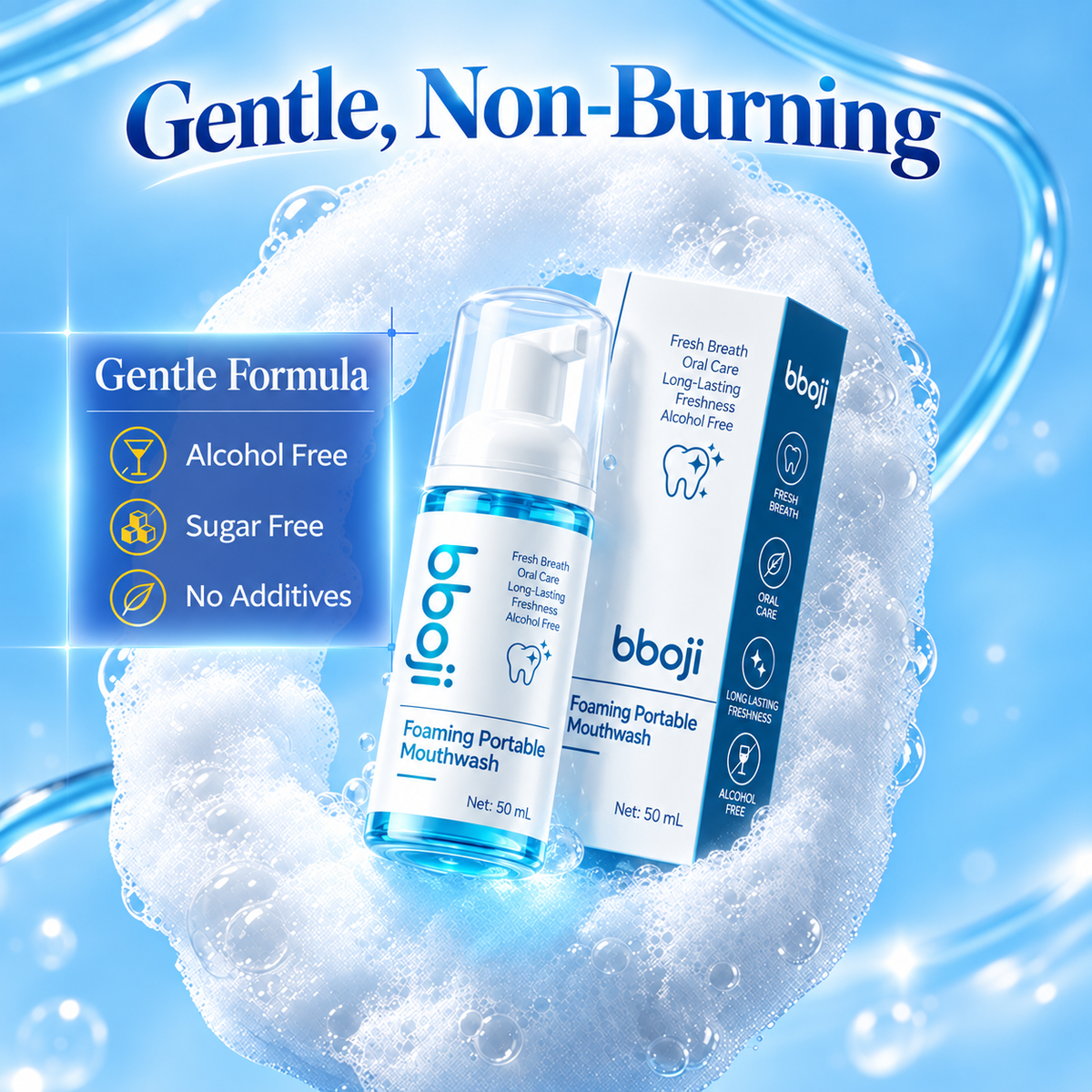 bboji FreshFoam Mouthwash – Quick Fresh Breath On the Go